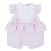 Blues Baby Baby Girl Pale Pink Bow Shortie Romper